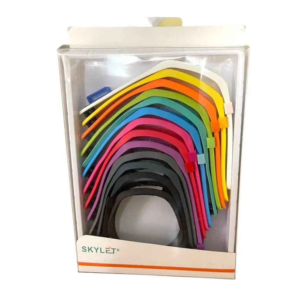 Skylet Pack of 13 Fitbit Replacement Wrist Bands Rainbow Assorted New